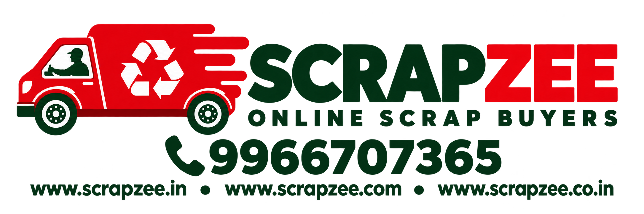 Scrap Zee — Online Scrap Buyers. Call 9966707365. www.scrapzee.in, www.scrapzee.com, www.scrapzee.co.in