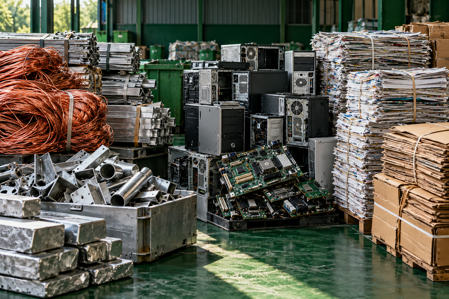 Metal scrap materials for collection
